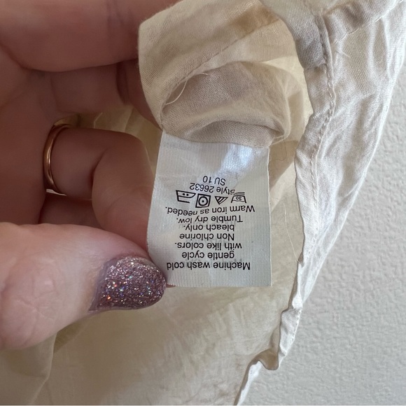 J.Crew M Embroidered Siesta Drop Waist Spaghetti Strap Mini Dress Cream - Picture 8 of 15